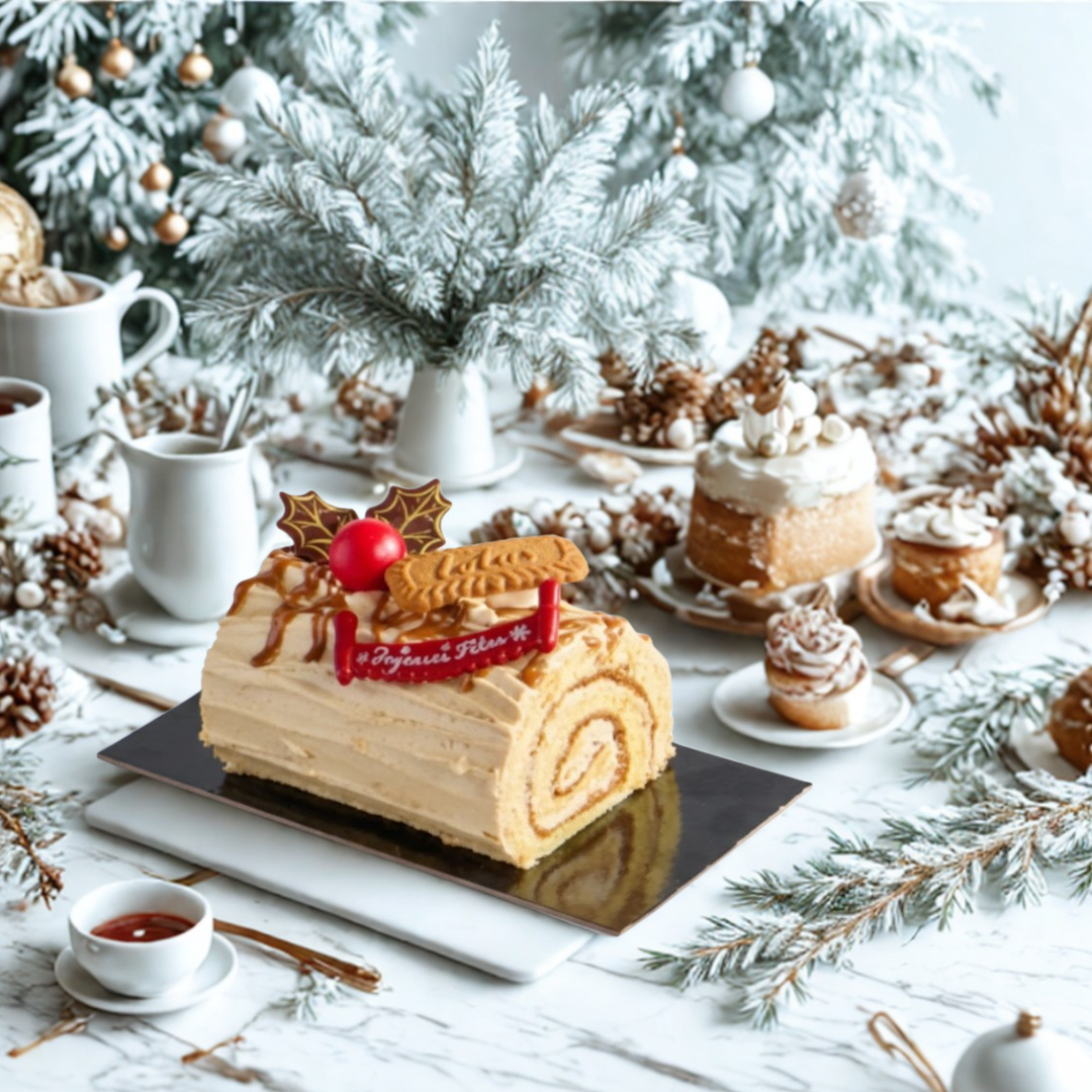 Bûche traditionnelle Biscoff