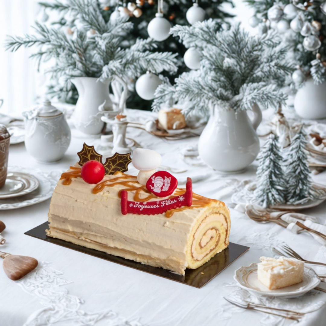 Bûche traditionnelle Caramel salé 