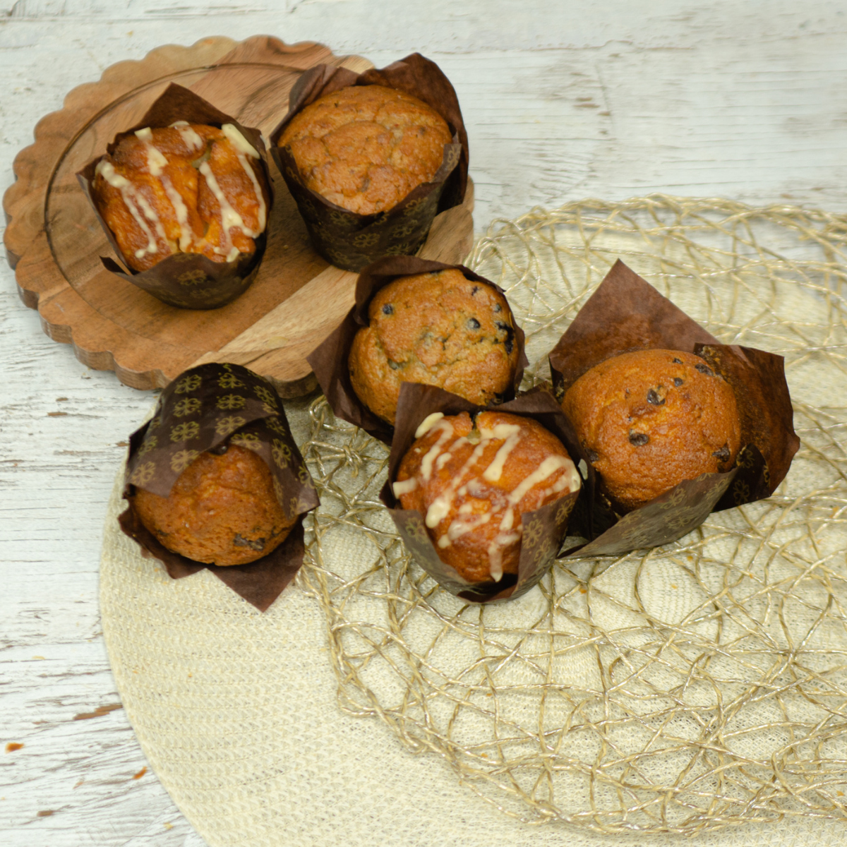 Boîte de muffins assortis