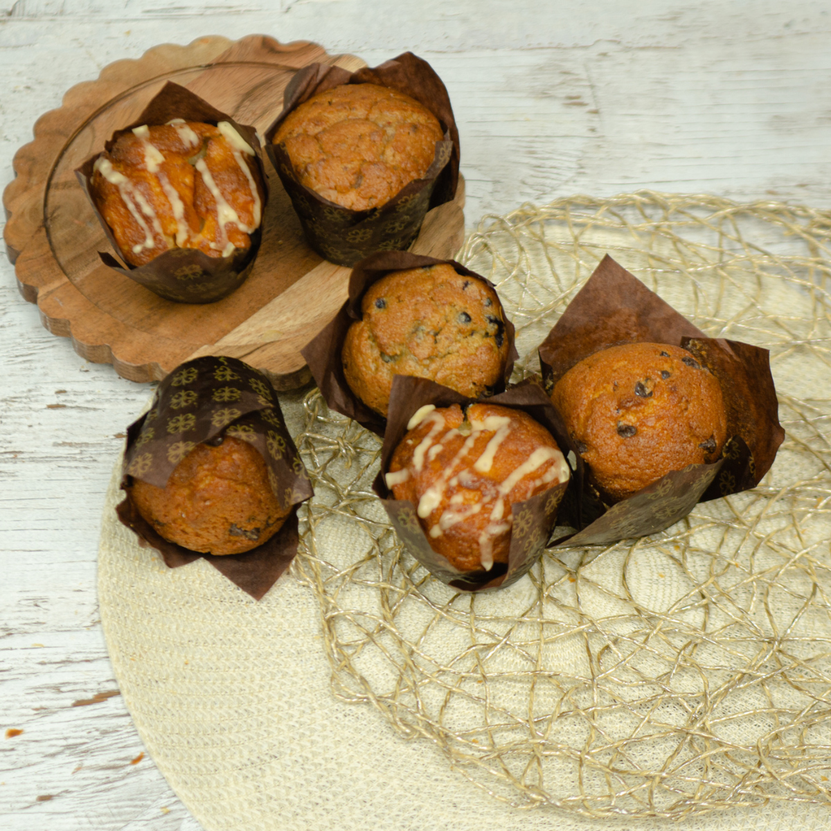 Plateau de muffins assortis