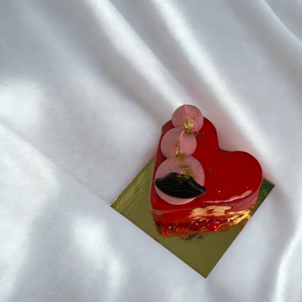 Coeur Mousse Rouge passion individuel